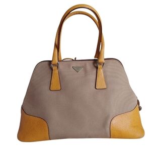 Vintage PRADA Cingliale Dome Canapa Leather Handbag